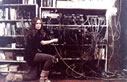 Self-portrait photo of Laurie wiring her studio.