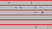 Figure 2. Excerpt of Audio example 2: individual sounds in different speakers produce the impression of movement (<em>brief candle</em>).