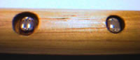 Figure 2. Close-up of two finger light sensors.