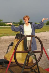 Brenda Hutchinson at a stop in Texas