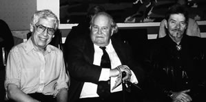 alcides lanza, Bengt Hambraeus and James Tenney, during a James Tenney Residence at McGill, organized by GEMS