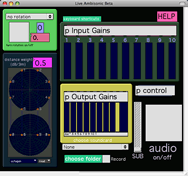 Figure 1. The main window “Live Ambisonic Beta.”