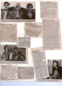 Crack o’ Dawn programme listings and listener “fanmail” in <em>Folio</em>, KPFA’s programme guide.